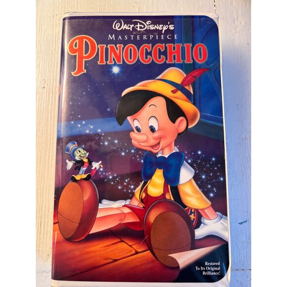 Walt Disneys Masterpiece Pinocchio VHS 1940 Animation Fantasy Movie Pre-Owned - Picture 1 of 2